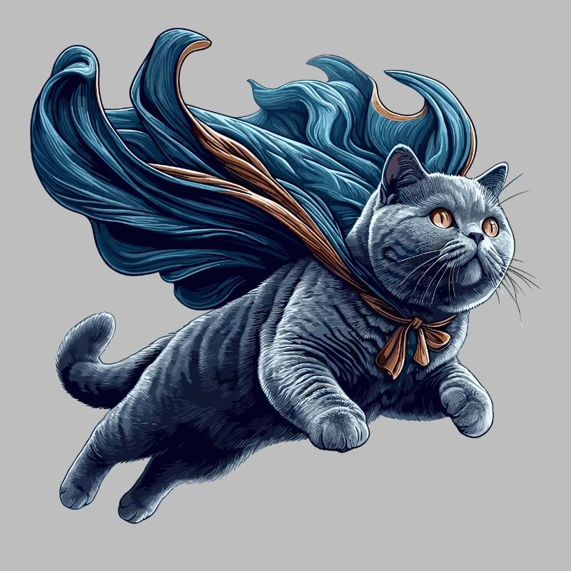 Super Katze BKH Blue Geschenk