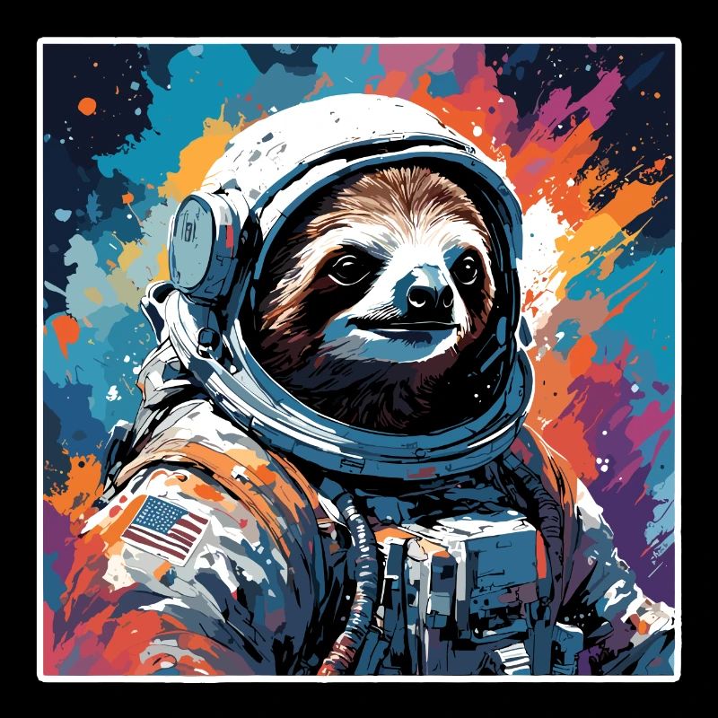 Astronaut / Space / Animal / Sloth / Spaceship