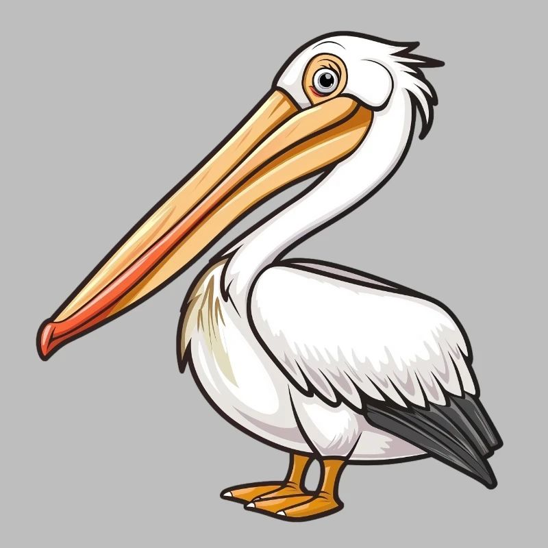 Fier pélican dans une pose élégante