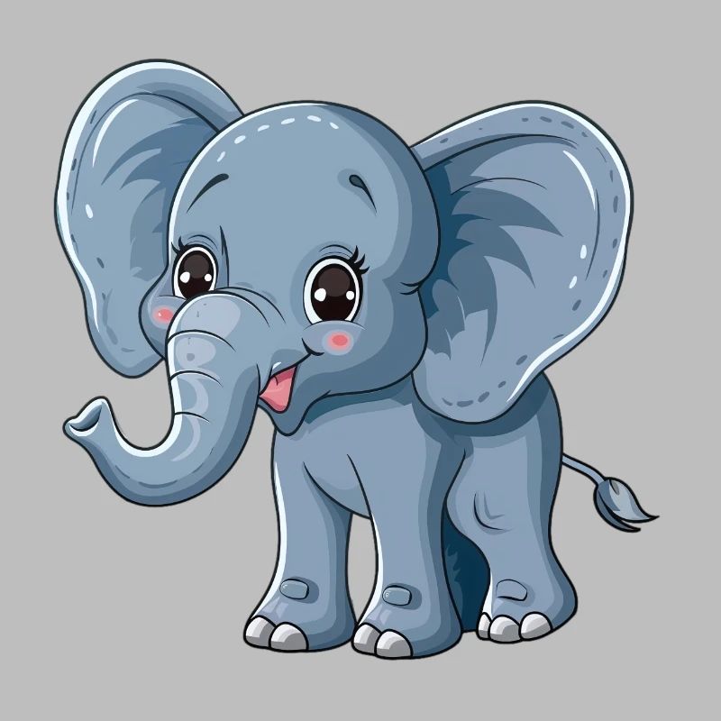 Éléphant mignon pour mur de chambre d’enfant