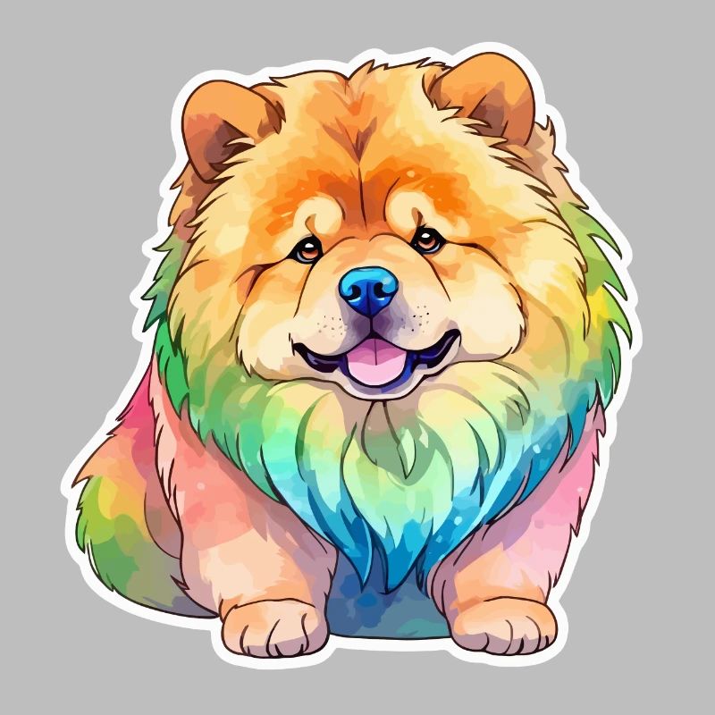 Chow Chow Wasserfarben