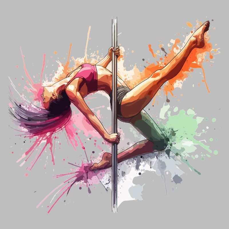 Pole Dance Dynamik Farben Poledance Geschenk