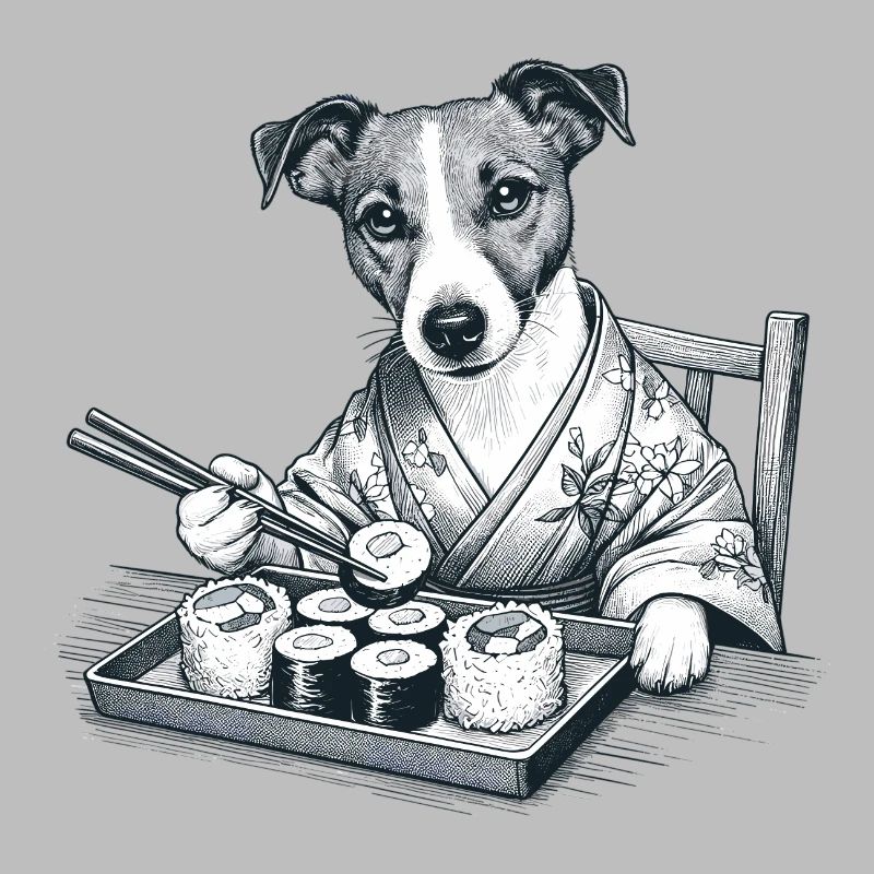 Sushi Jack Russell Terrier Maki Kimono Geschenk