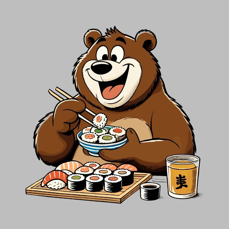 Sushi Bär glücklich Maki Geschenk