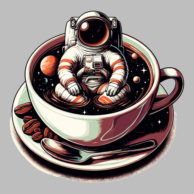 Café Noir Astronaute Mug Galaxy Cadeau