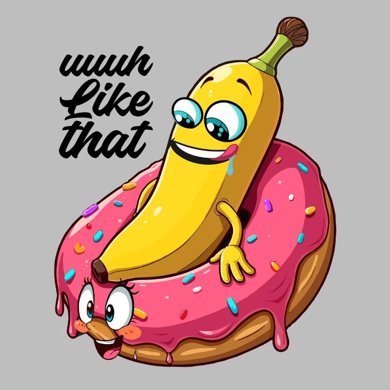 Banane Donut Beziehung Liebe machen Geschenk
