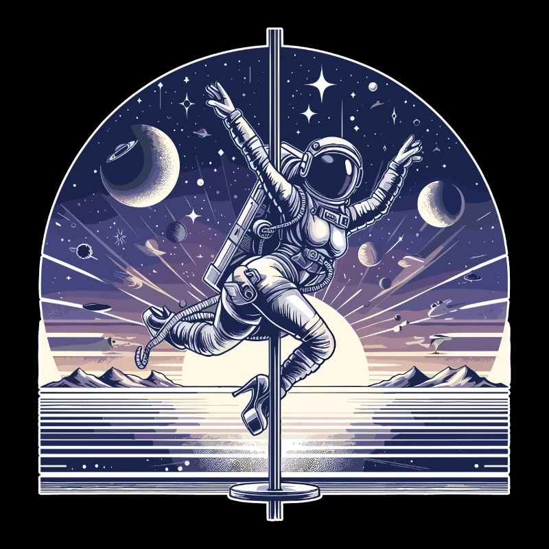 Pole Dance Astronautin Poledance Geschenk
