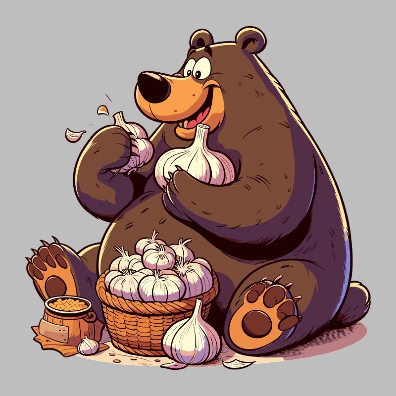 Knoblauch Bär lecker Knofi Geschenk