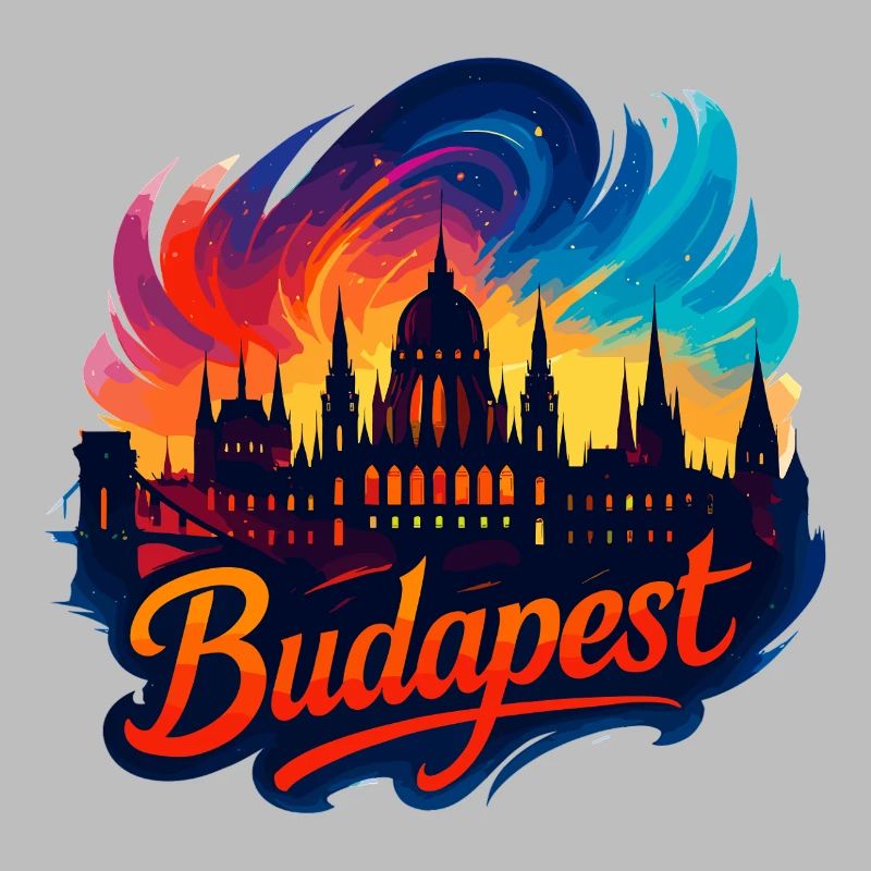 Budapest Hauptstadt Ungarn Silhouette Geschenk