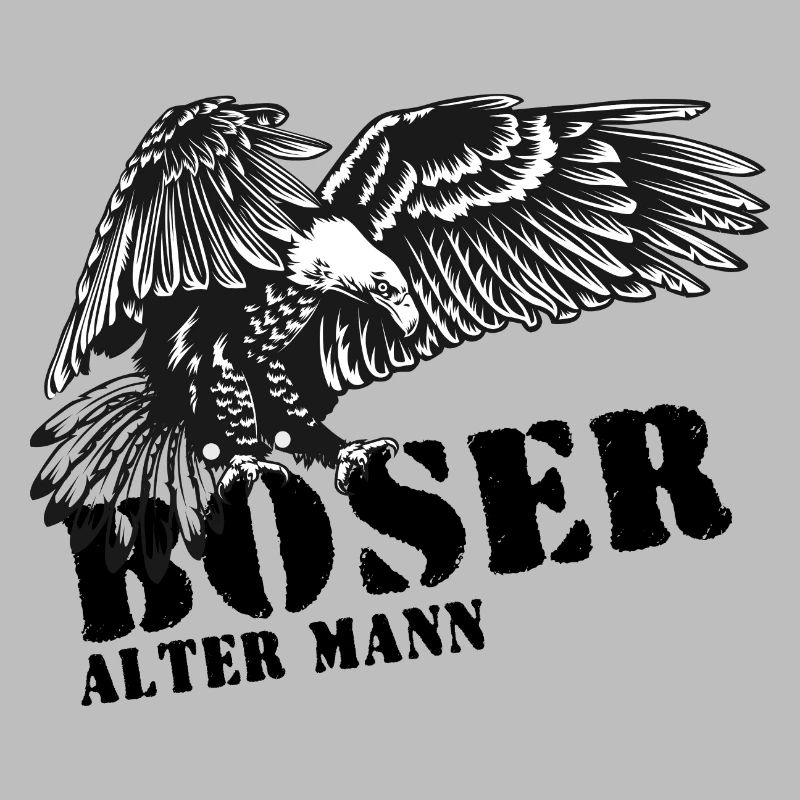 Böser alter Mann mit Adler