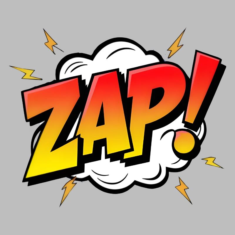 ZAPPER! - Une exclamation dynamique de bande dessinée