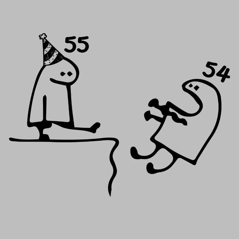 55 ans : Adieu âge 54 ans, Joyeux 55e anniversaire