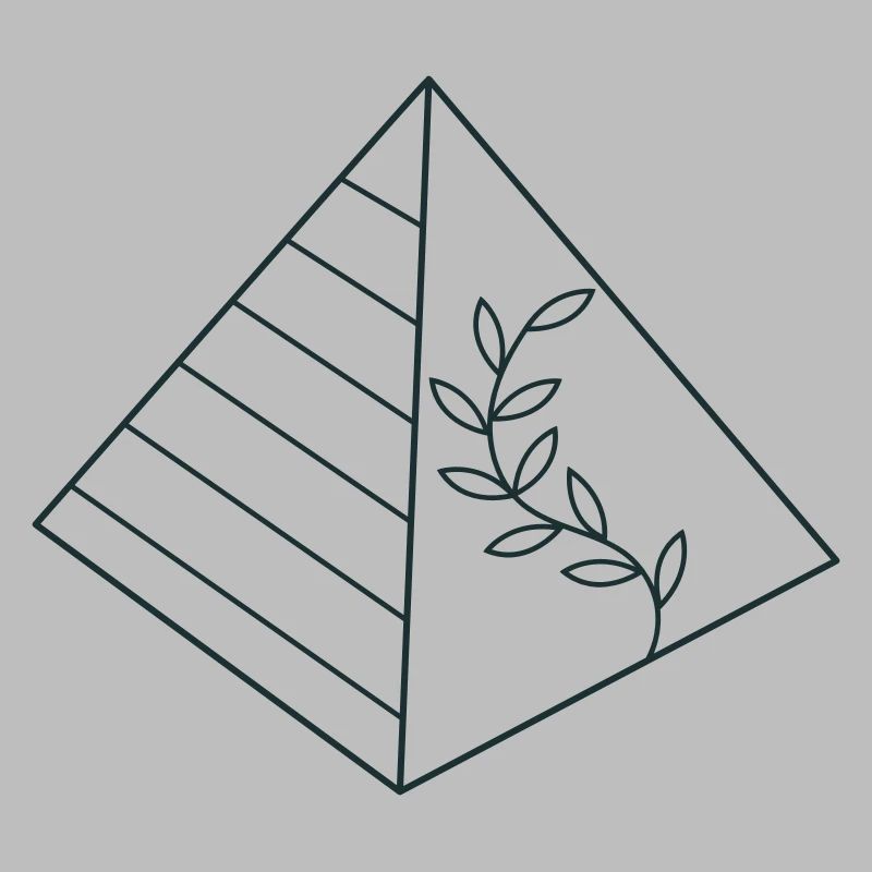 Pyramide mit Blumenbewuchs