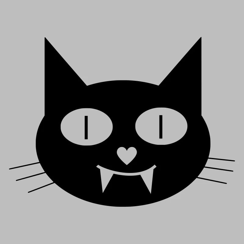 Chat vampire d’Halloween avec des chiens