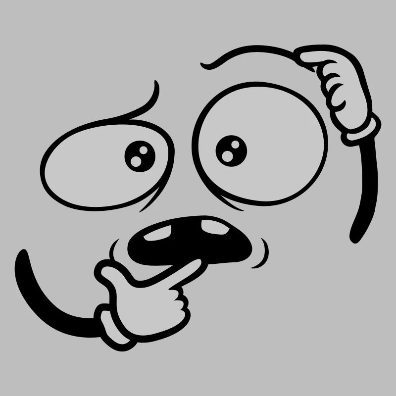 Hand Geste skeptisches Gesicht