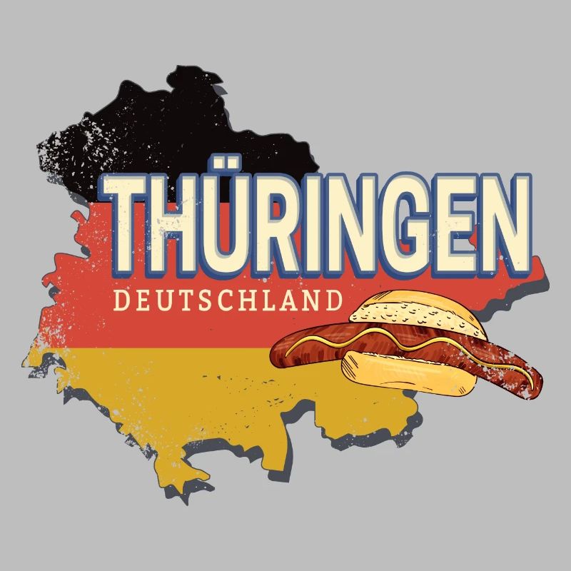 Thuringia Germany Retro State Souvenir