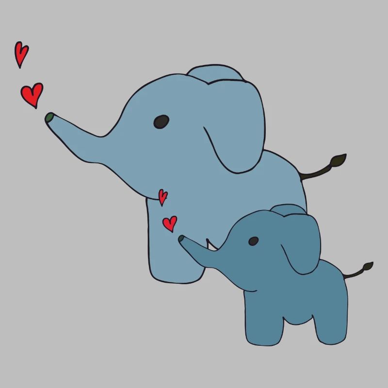 Elephant big and small