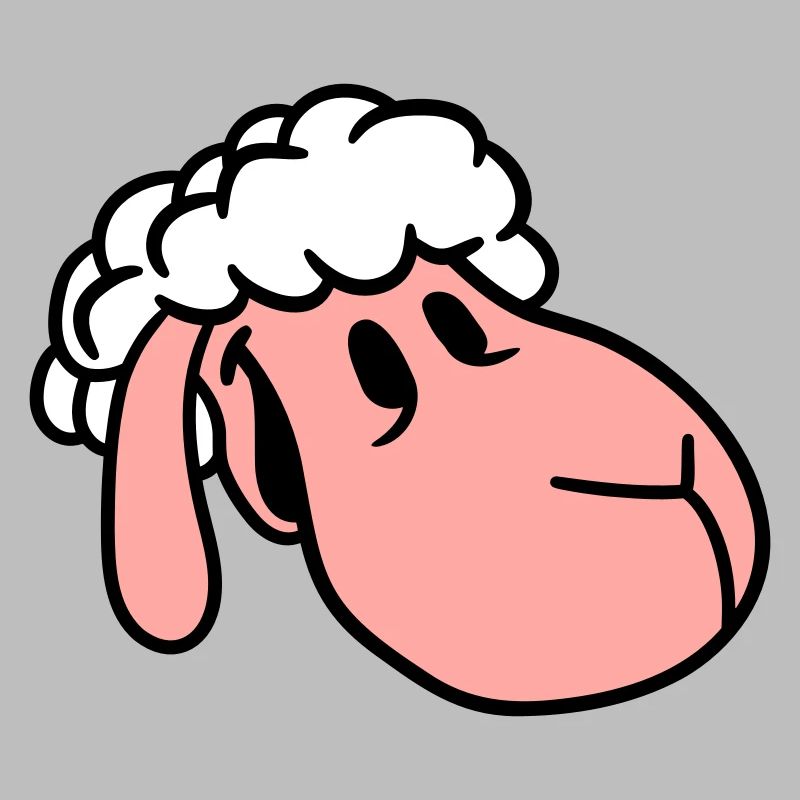 Sheep Face Head Cute Cute Lamb Cool Comic