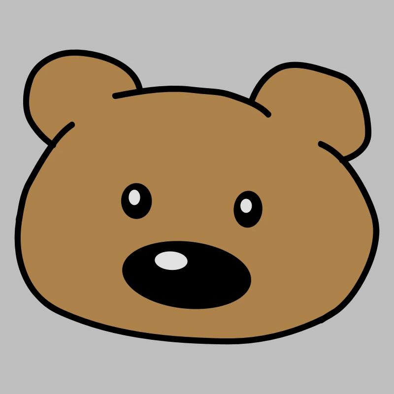 Mignon mignon mignon visage d’ours tête d’ours brune