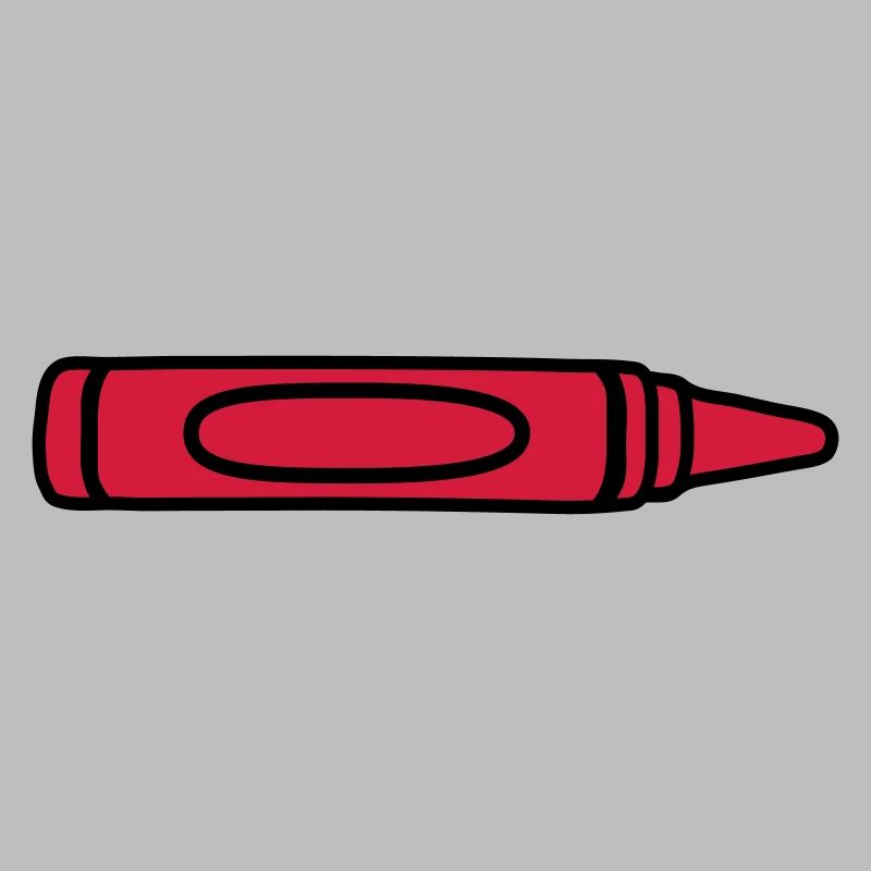 Roter Wachsmalstift cool Design