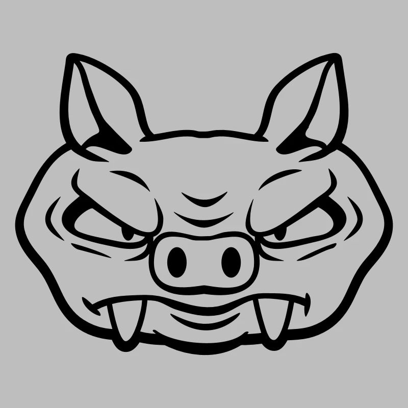 Evil Wild Boar Wild Boar Comic Pig