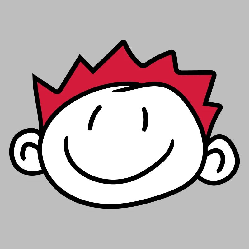 face head child painted scribble comic cartoon jun