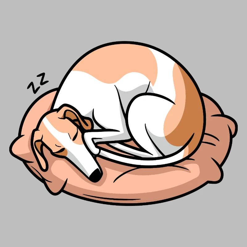 Sleeping Greyhound Dog