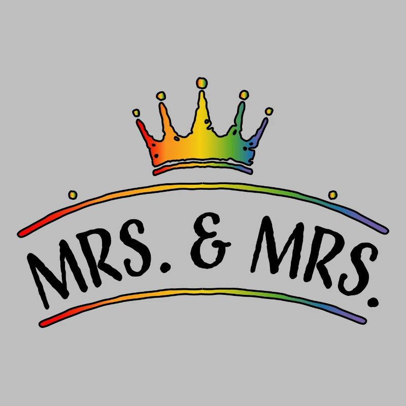 Krone Regenbogen MRS and MRS lesbisch hochzeit