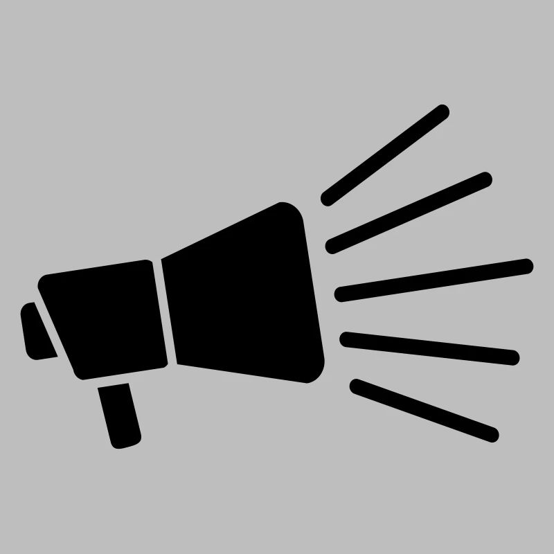 Megaphone loud speech symbol