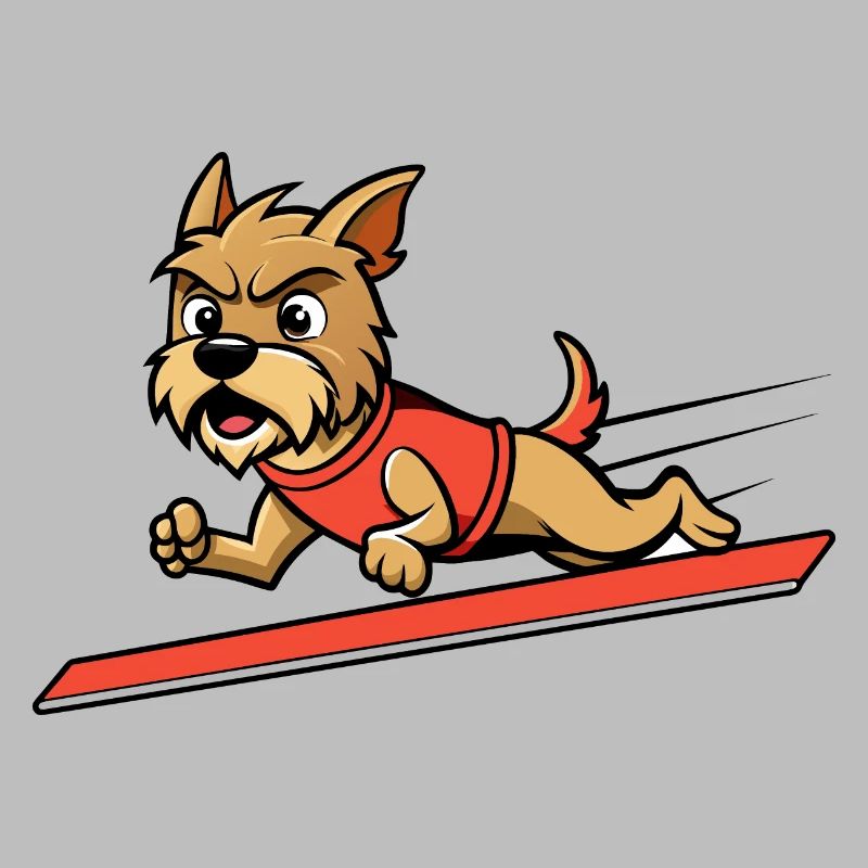 Border Terrier déterminé dans la course Terrier