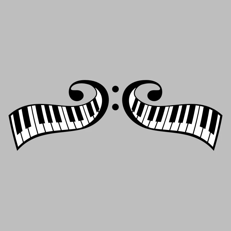 Touches de piano Touche de basse Clavier de symbole de basse