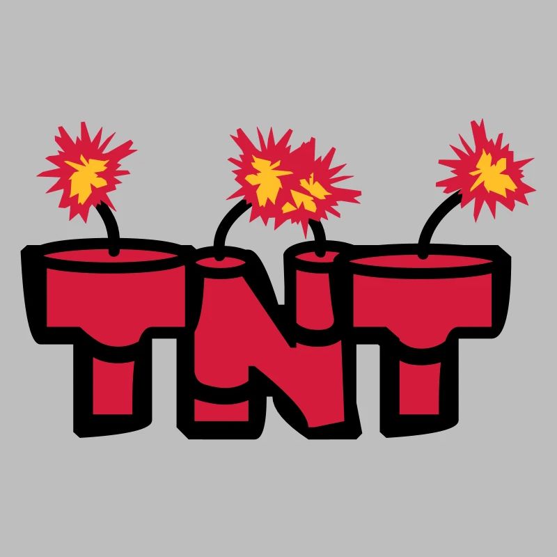 angezuendet text rod boom fire hot tnt dyna
