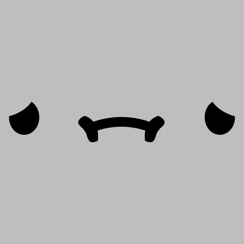 Visage de dessin animé triste