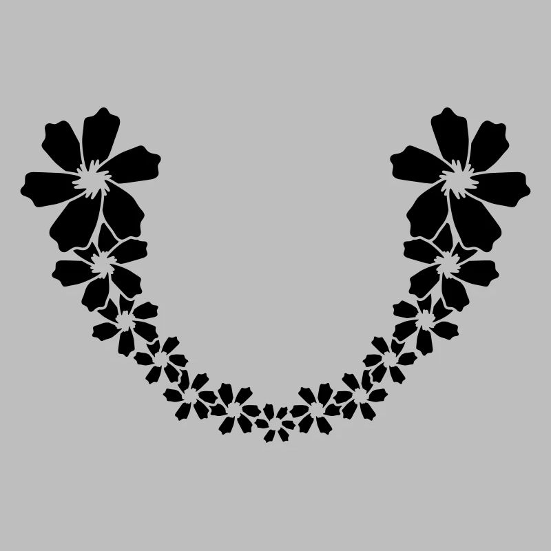 Flower tendril in a semicircle