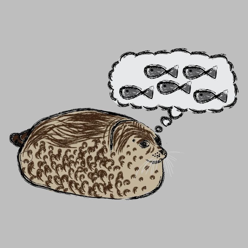 Phoque épais rêve de poisson / Chubby Seal I
