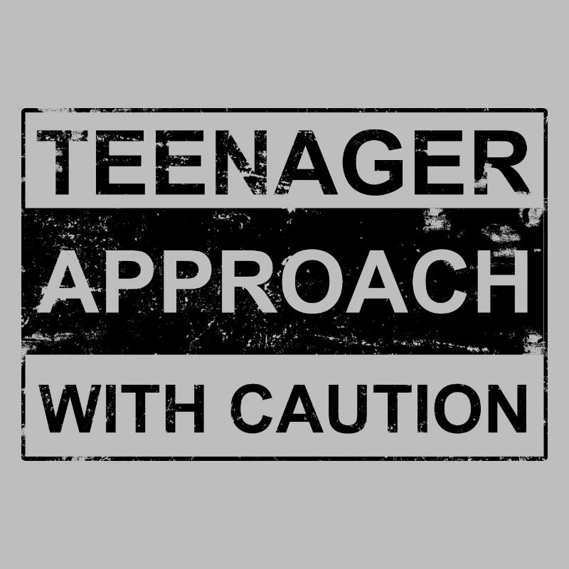 Approche adolescente avec prudence blanc Danger! Adolescent