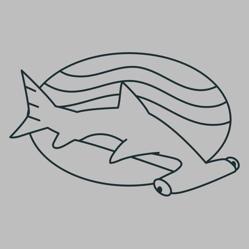 requin-marteau dans les vagues de l’océan