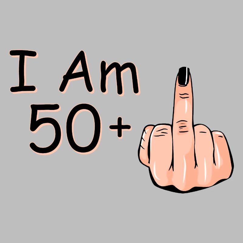 Ich bin 50 + 1 Mittelfinger Hemd Ich bin 50 plus,