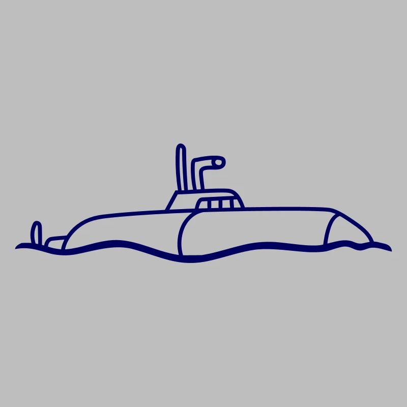 Surfaced Submarine Water Surface Dive