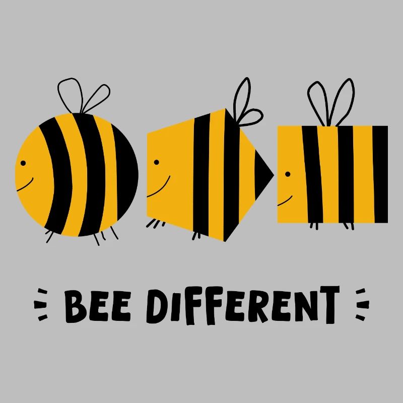 Bee Different – Unique Bee Doodle, Playful Art