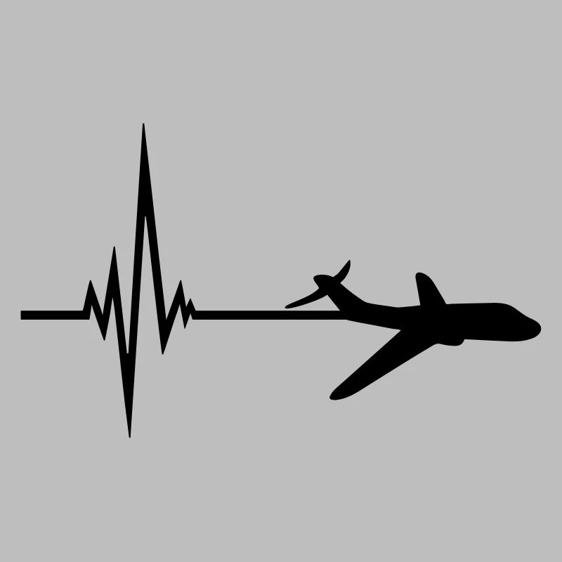 logo puls frequenz herzschlag linienflugzeug flugz