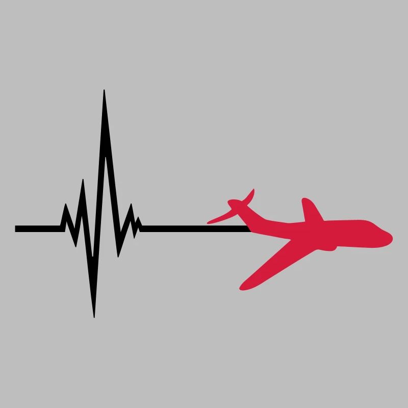 logo puls frequenz herzschlag linienflugzeug flugz