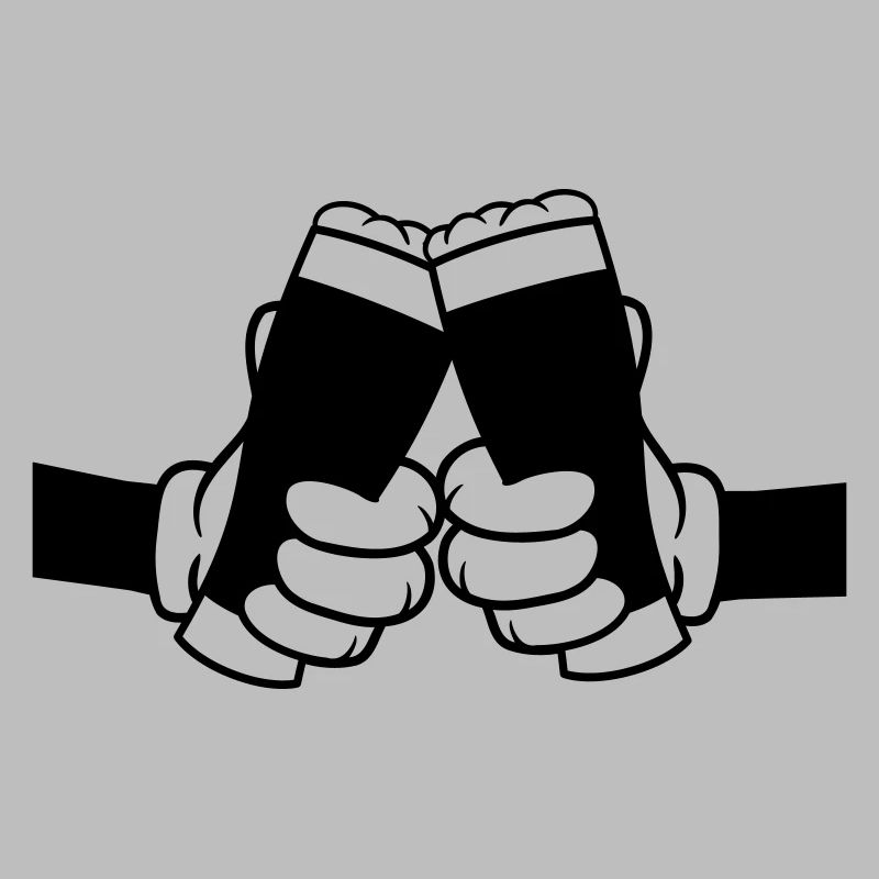 Comic 2 Freunde Biergläser