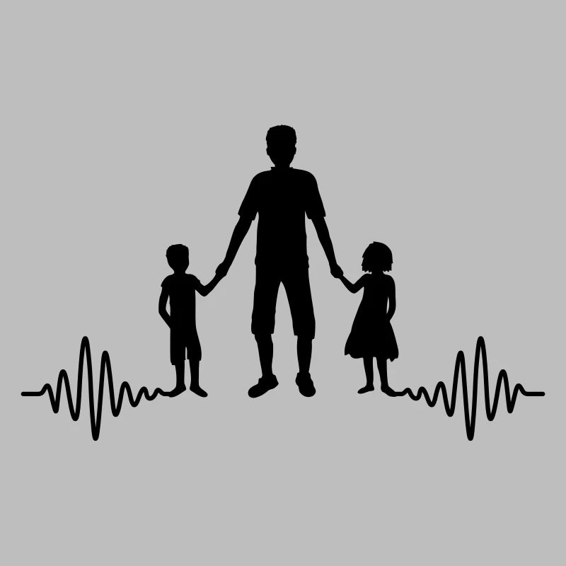 Herzschlag 2 Kinder Papa