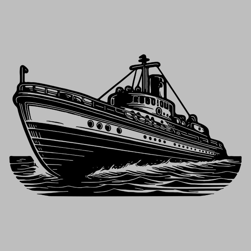 Sleek Ocean-going Ship Cutter Tugboat