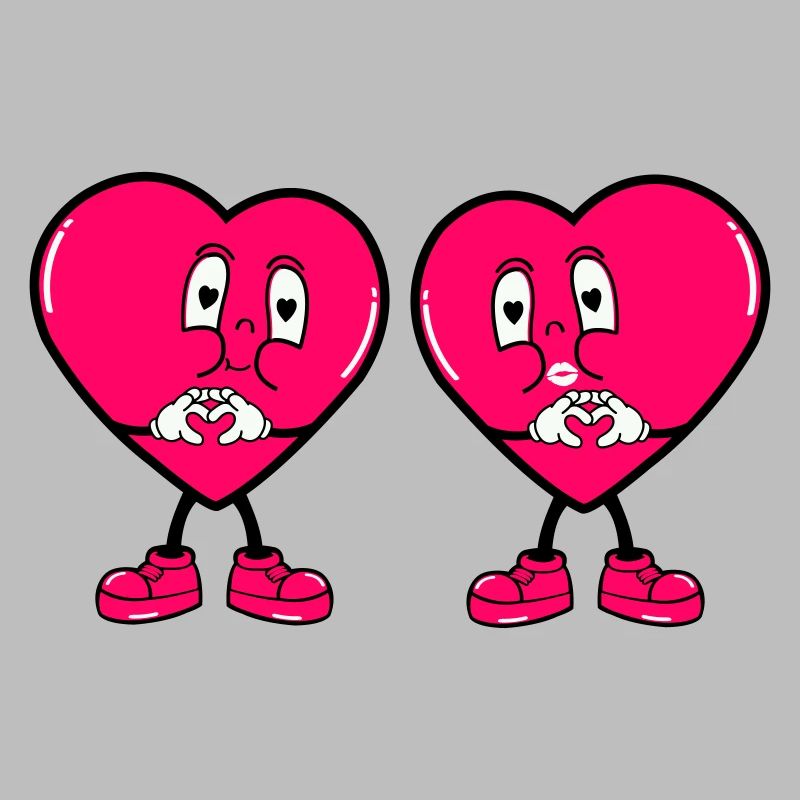 Amour des cœurs comiques