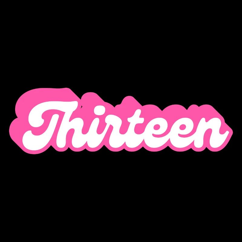 thirteen birthday - 13e anniversaire rétro rose