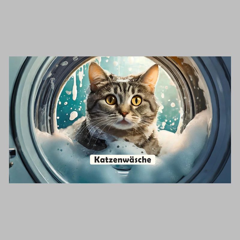 Pun ambiguous german expression – Katzenwäsche