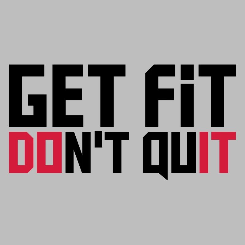 do it get fit quit logo design cool