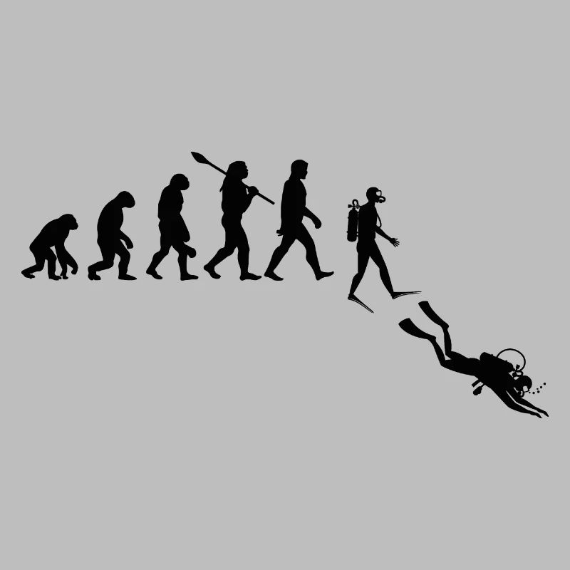 Diving Evolution Retro Gift For Diver